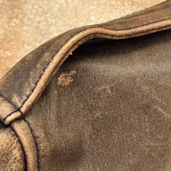 Vintage 90’s Men’s Brown Leather Bomber Jacket - Picture 13 of 16